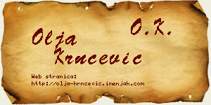 Olja Krnčević vizit kartica